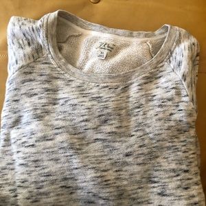 J. Crew Vintage cotton terry crewneck pullover in light heather speckle XL